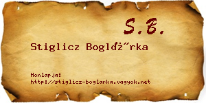 Stiglicz Boglárka névjegykártya
